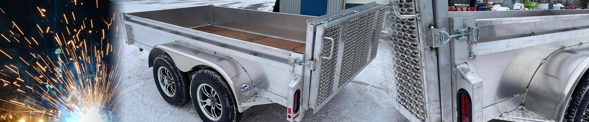 Remorque de jardin rouge fabriquée sur mesure